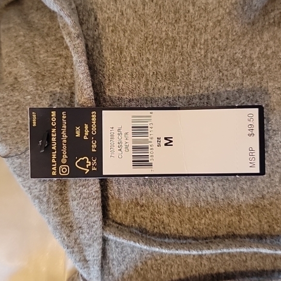 NWT - POLO MEN'S TEE SHIRT‎ PULLOVER HOODIE (sz med) - Picture 3 of 4